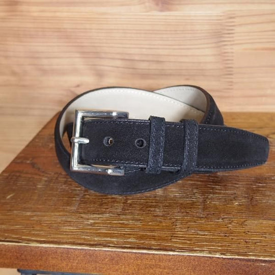 極美品★ジョンロブ 80cm/32インチ程度【現行定価￥90,200-★ベルト/スエード/黒】メンズ/革/レザー/JOHN LOBB★j704