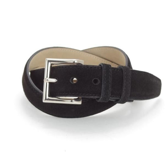 極美品★ジョンロブ 80cm/32インチ程度【現行定価￥90,200-★ベルト/スエード/黒】メンズ/革/レザー/JOHN LOBB★j704