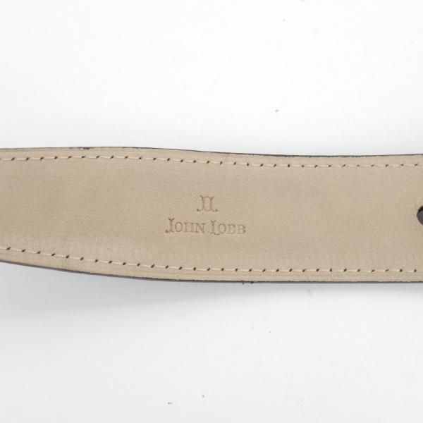 極美品★ジョンロブ 80cm/32インチ程度【現行定価￥90,200-★ベルト/スエード/黒】メンズ/革/レザー/JOHN LOBB★j704