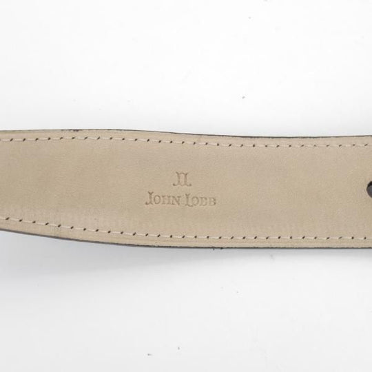 極美品★ジョンロブ 80cm/32インチ程度【現行定価￥90,200-★ベルト/スエード/黒】メンズ/革/レザー/JOHN LOBB★j704