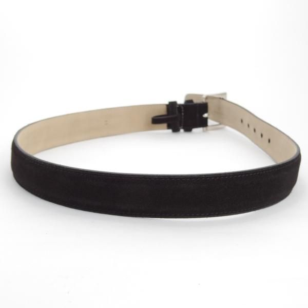 極美品★ジョンロブ 80cm/32インチ程度【現行定価￥90,200-★ベルト/スエード/黒】メンズ/革/レザー/JOHN LOBB★j704