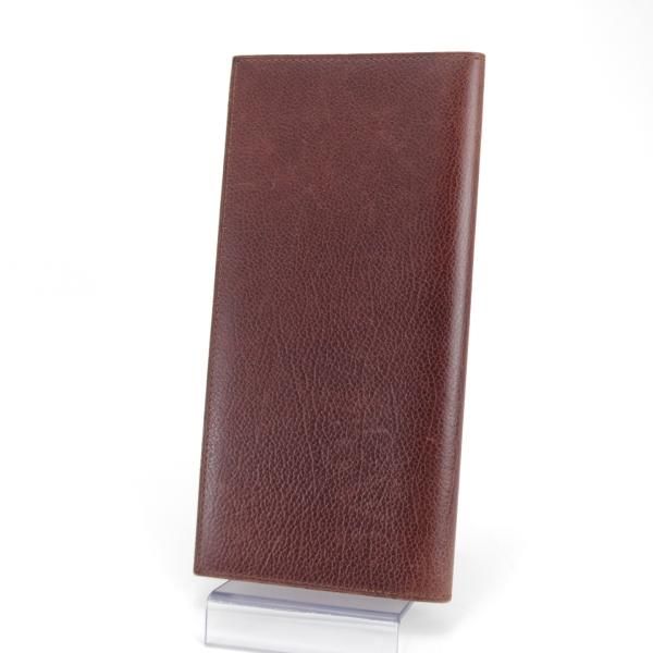 極上★ジョンロブ/JOHN LOBB【貴重★パスケース/チケットケース】シボ革/濃茶/メンズ★j705