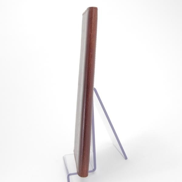 極上★ジョンロブ/JOHN LOBB【貴重★パスケース/チケットケース】シボ革/濃茶/メンズ★j705