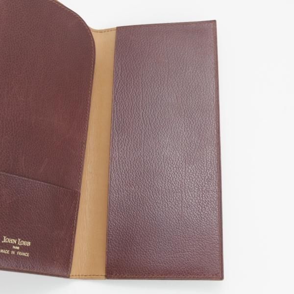 極上★ジョンロブ/JOHN LOBB【貴重★パスケース/チケットケース】シボ革/濃茶/メンズ★j705