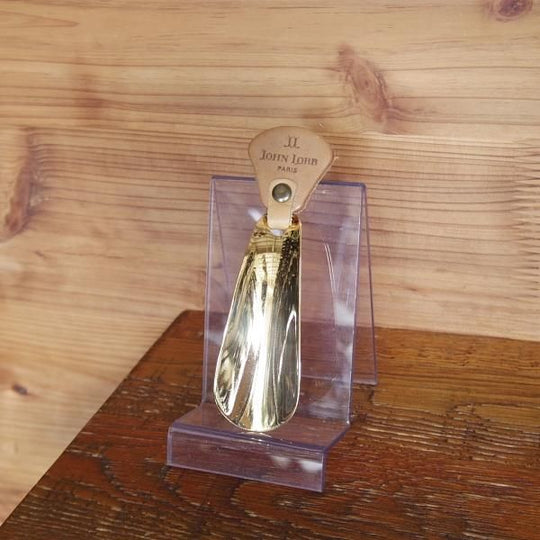 極上★ジョンロブ/JOHN LOBB【貴重★Parisロゴ時代のトラベルシューホーン/真鍮】靴べら/ゴールド/ビジネス/メンズ★j707