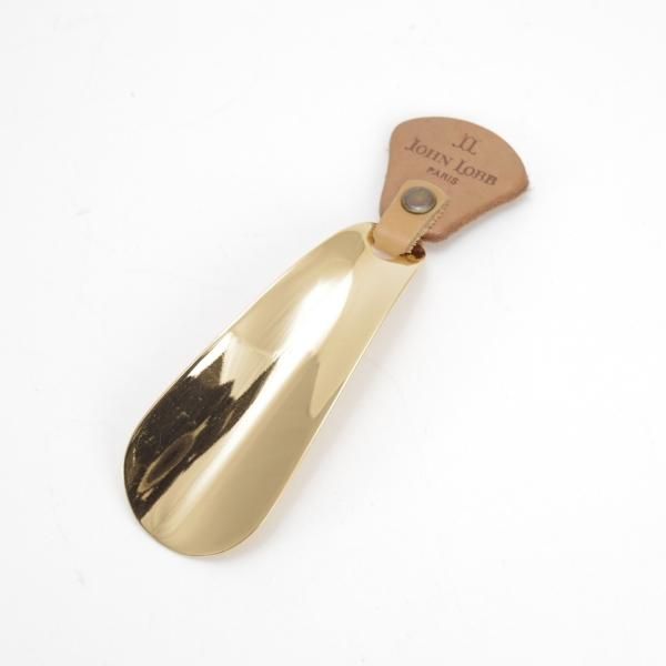 極上★ジョンロブ/JOHN LOBB【貴重★Parisロゴ時代のトラベルシューホーン/真鍮】靴べら/ゴールド/ビジネス/メンズ★j707