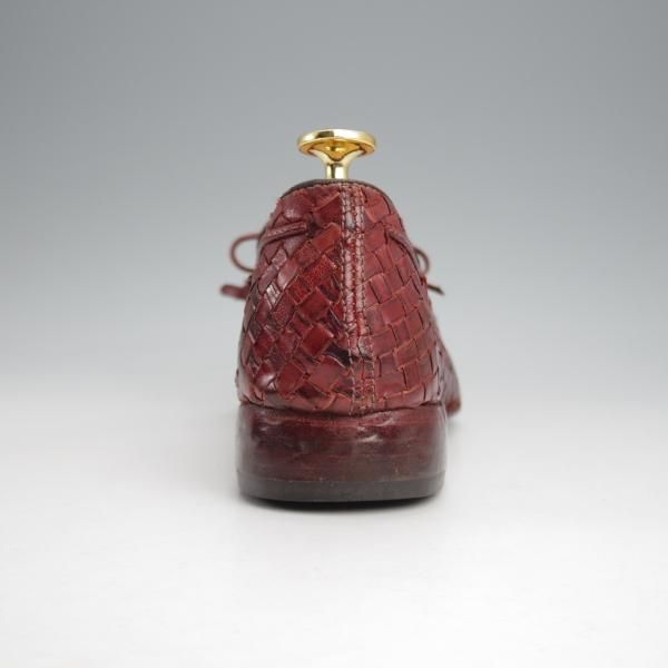 極上★(伊)アルベルト・ファッシャーニ SIZE 39.5【★イントレチャート/リボンローファー/キルト】赤茶/ALBERTO FASCIANI★j712