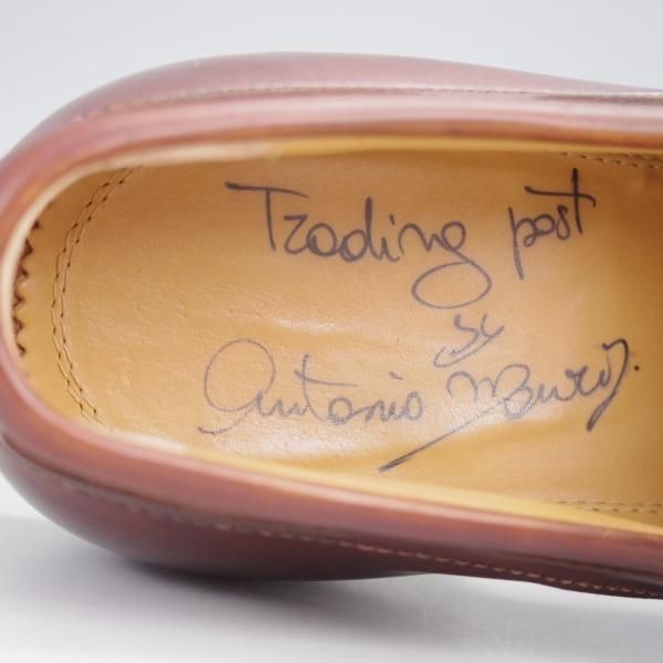 ★(伊)アントニオ・マウリッツィ UK6程度【トレーディングポスト別注★リボンローファー/茶】カーフ/メンズ/ANTONIO MAURIZI★j713