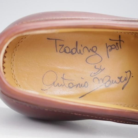 ★(伊)アントニオ・マウリッツィ UK6程度【トレーディングポスト別注★リボンローファー/茶】カーフ/メンズ/ANTONIO MAURIZI★j713