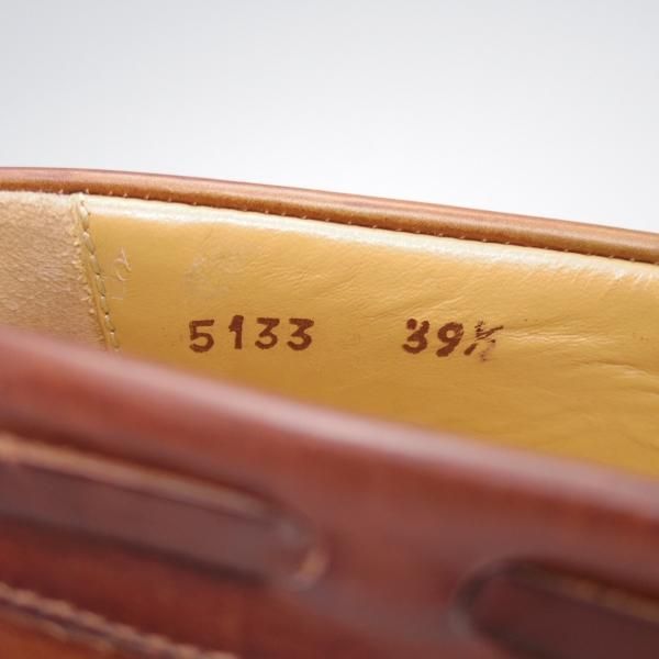 ★(伊)アントニオ・マウリッツィ UK6程度【トレーディングポスト別注★リボンローファー/茶】カーフ/メンズ/ANTONIO MAURIZI★j713