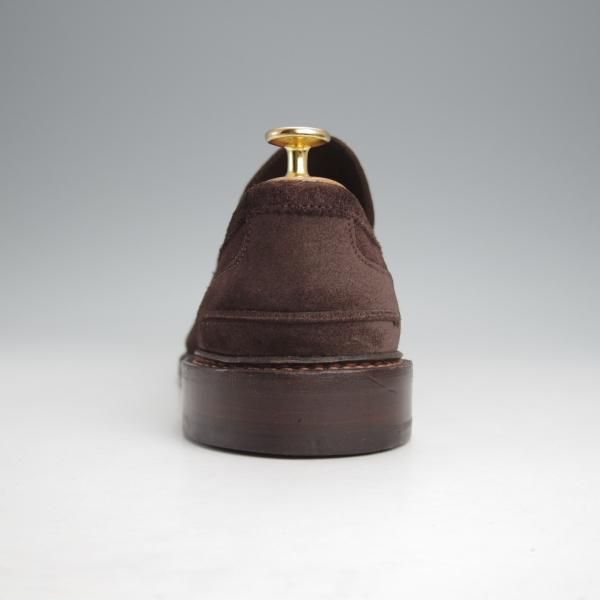 極美品★トリッカーズ SIZE 8.5【定価10万円以上★ADAM/アダム/M7956】コインローファー/ビーフロール/スエード/濃茶/Tricker's★j714