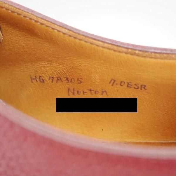 極上★(HM)ギルド・オブ・クラフツ US7C【現オーダー価格16.5万円程度〜★EG/ドーバー似寄りモデル/Norton】Uチップ/赤茶/メンズ★j716