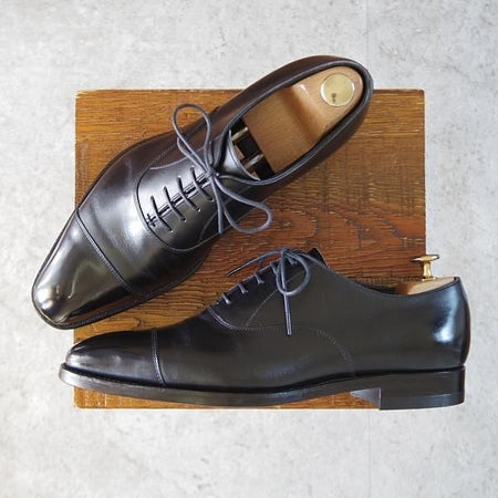 極上★三陽山長 SIZE 7.5【定価￥80,300-★友之介/R309ラスト】ストレートチップ/カーフ/黒/メンズ/TOMONOSUKE/Sanyo Yamacho★j721