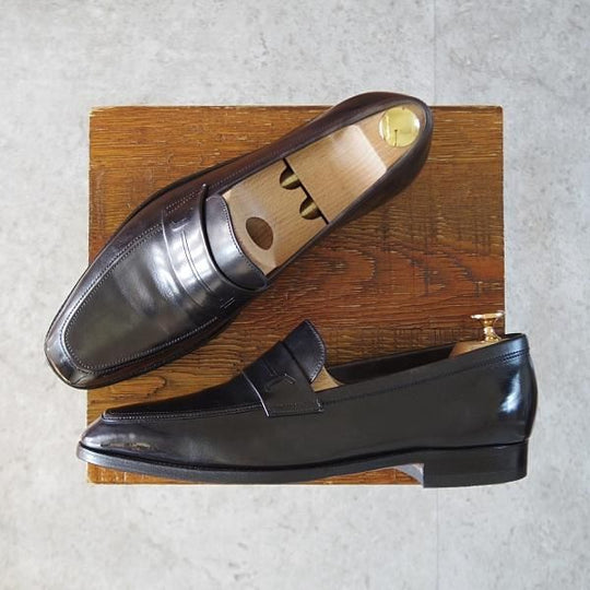 ★ジョンロブ 6.5E【貴重★ミュージアムカーフ/KIPLING/4596ラスト】コインローファー/スリッポン/黒/JOHN LOBB★j722