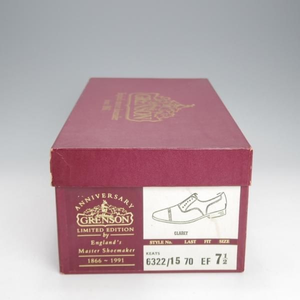 ★(英)グレンソン 7.5EF【125周年モデル★LIMITED EDITION/パンチドキャップトゥ】KEATS/6322/カーフ/CLARET/赤茶/GRENSON★j730