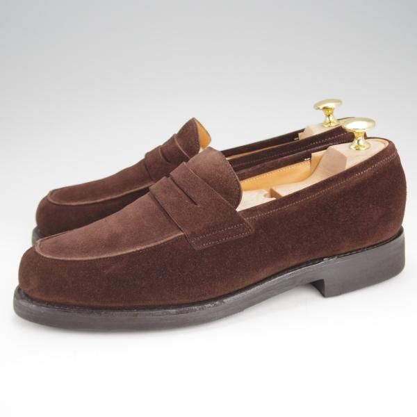 ★ジョンロブ UK6程度【★CAMPUS/コインローファー/濃茶】3198ラスト/スエード/メンズ/JOHN LOBB★j731