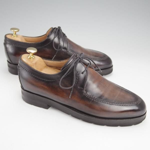 ベルルッティ UK6程度【黒〜茶系パティーヌ☆Uチップ】 | 高級中古革靴