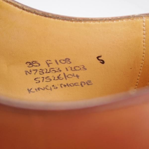 未使用★チャーチ 85F/UK8.5【★KINGSTHORPE/108ラスト】4都市ロゴ/Uチップ/ネバダカーフ/WALNUT/茶/Church's★j733