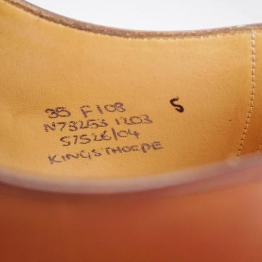 未使用★チャーチ 85F/UK8.5【★KINGSTHORPE/108ラスト】4都市ロゴ/Uチップ/ネバダカーフ/WALNUT/茶/Church's★j733