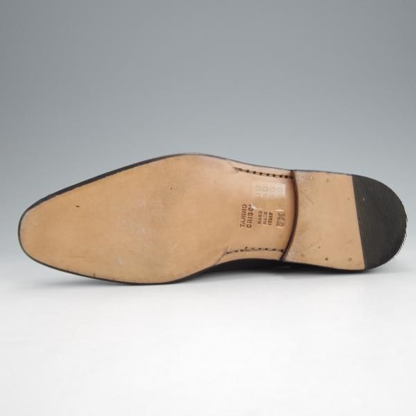 極美品★(伊)タニノクリスチー SIZE 5.5【定価15万円以上★レベルソ仕立て/ストレートチップ】カーフ/黒/メンズ/TANINO CRISCI★j769