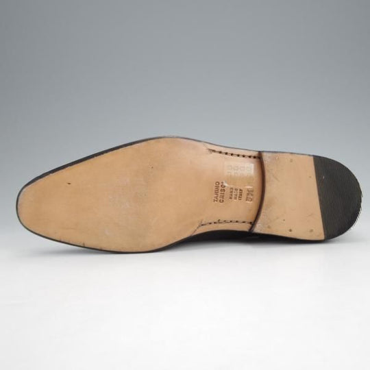 極美品★(伊)タニノクリスチー SIZE 5.5【定価15万円以上★レベルソ仕立て/ストレートチップ】カーフ/黒/メンズ/TANINO CRISCI★j769