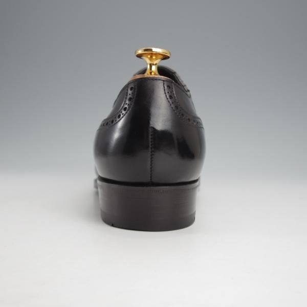 極美品★三陽山長 SIZE 7【定価￥80,300-★十志郎/R2010ラスト】サイドエラスティック/カーフ/黒/メンズ/JUSHIRO/Sanyo Yamacho★j770