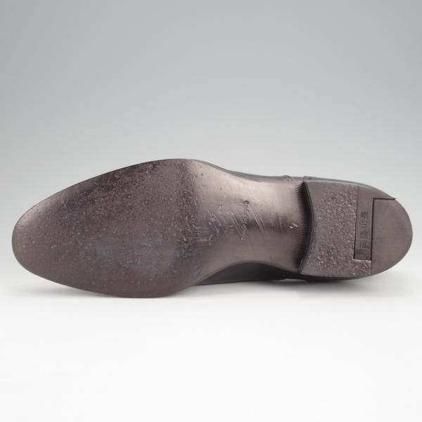 極美品★三陽山長 SIZE 7【定価￥80,300-★十志郎/R2010ラスト】サイドエラスティック/カーフ/黒/メンズ/JUSHIRO/Sanyo Yamacho★j770