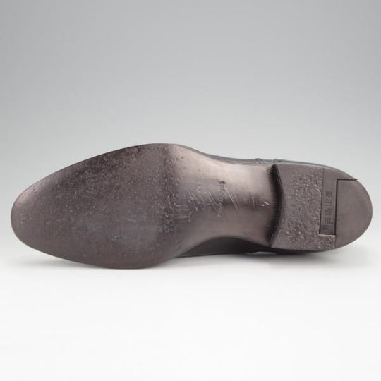 極美品★三陽山長 SIZE 7【定価￥80,300-★十志郎/R2010ラスト】サイドエラスティック/カーフ/黒/メンズ/JUSHIRO/Sanyo Yamacho★j770