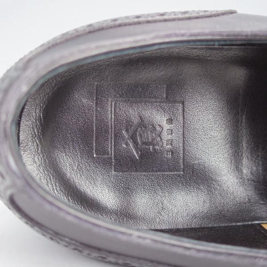 極美品★三陽山長 SIZE 7【定価￥80,300-★十志郎/R2010ラスト】サイドエラスティック/カーフ/黒/メンズ/JUSHIRO/Sanyo Yamacho★j770