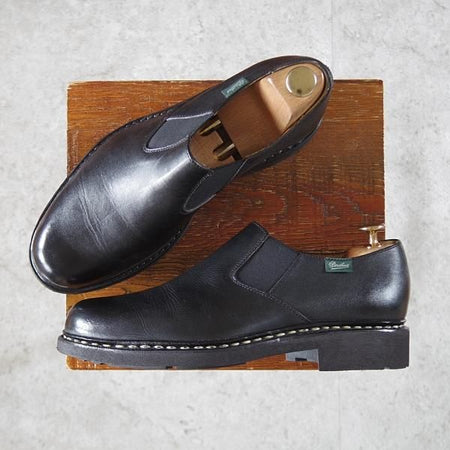 極美品★パラブーツ SIZE 6【定価￥72,600-★PHOTON/フォトン/サイドエラスティック】TEXソール/リスレザー/NOIR/黒/Paraboot★j771