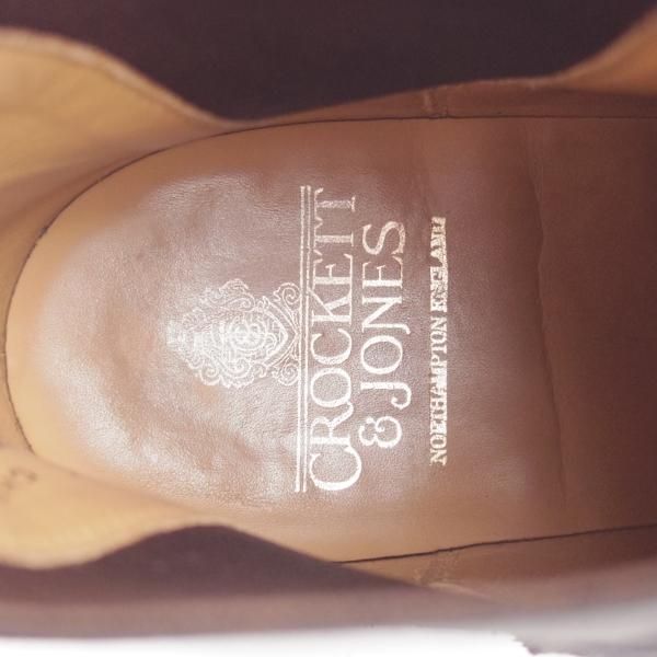 美品★クロケット&ジョーンズ 7.5E【定価￥101,200-★サイドゴアブーツ/CHELSEA 8】CITYソール/スエード/黒/Crockett&Jones★j772