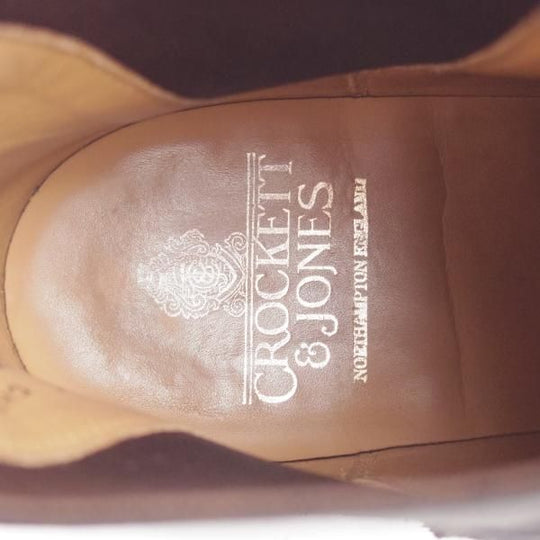 美品★クロケット&ジョーンズ 7.5E【定価￥101,200-★サイドゴアブーツ/CHELSEA 8】CITYソール/スエード/黒/Crockett&Jones★j772