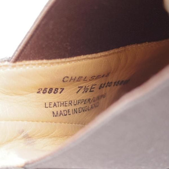 美品★クロケット&ジョーンズ 7.5E【定価￥101,200-★サイドゴアブーツ/CHELSEA 8】CITYソール/スエード/黒/Crockett&Jones★j772