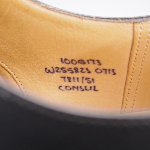 極美品★チャーチ 100G/UK10【現行定価￥176,000-★コンサル/CONSUL】173ラスト/ストレートチップ/黒/メンズ/Church's★j773