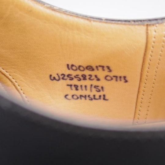 極美品★チャーチ 100G/UK10【現行定価￥176,000-★コンサル/CONSUL】173ラスト/ストレートチップ/黒/メンズ/Church's★j773