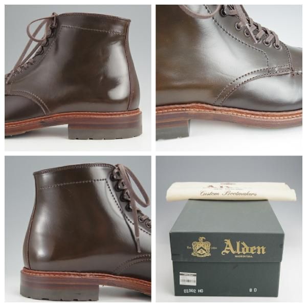 未使用★オールデン 8D【貴重★シガー色/コードバン仕様/タンカーブーツ】D1962HC/バリーラスト/茶/メンズ/ALDEN★j781
