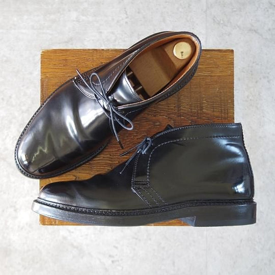 極上★オールデン 7D【定価￥189,200-★コードバン仕様/1340/ユナイテッドアローズ別注】バリーラスト/チャッカブーツ/黒/ALDEN★j784