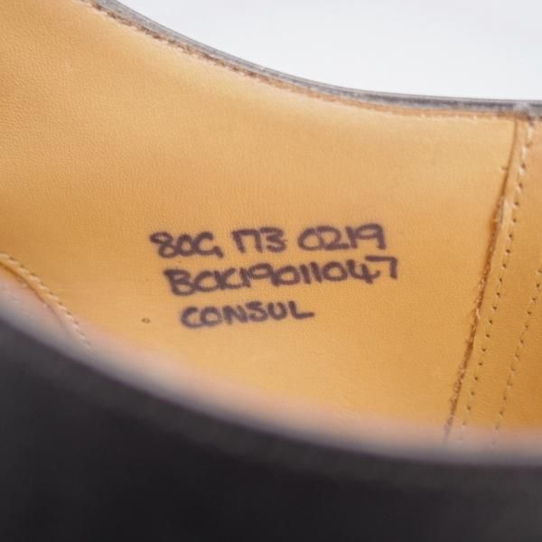 美品★チャーチ 80G/UK8【定価￥176,000-★コンサル/CONSUL】173ラスト/ストレートチップ/カーフ/黒/メンズ/Church's★j786