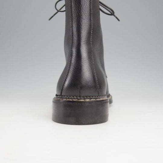 未使用★(伊)アメデオ・テストーニ SIZE 7.5【定価20万円程度★ノルベジェーゼ製法/ディアスキン(鹿革)】ブーツ/黒★j788