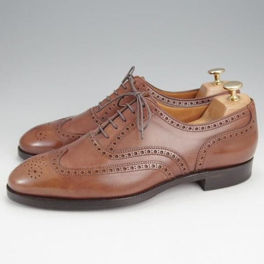 ★クロケット&ジョーンズ 8E【定価￥84,700-★マスターロイド/DOWNING/ハンドグレード】330ラスト/フルブローグ/茶/Crockett&Jones★j789