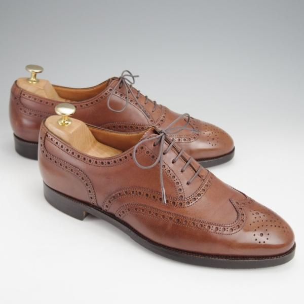 ★クロケット&ジョーンズ 8E【定価￥84,700-★マスターロイド/DOWNING/ハンドグレード】330ラスト/フルブローグ/茶/Crockett&Jones★j789