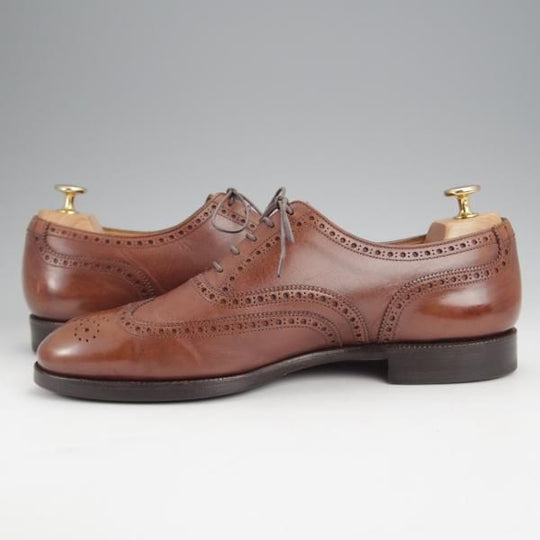 ★クロケット&ジョーンズ 8E【定価￥84,700-★マスターロイド/DOWNING/ハンドグレード】330ラスト/フルブローグ/茶/Crockett&Jones★j789