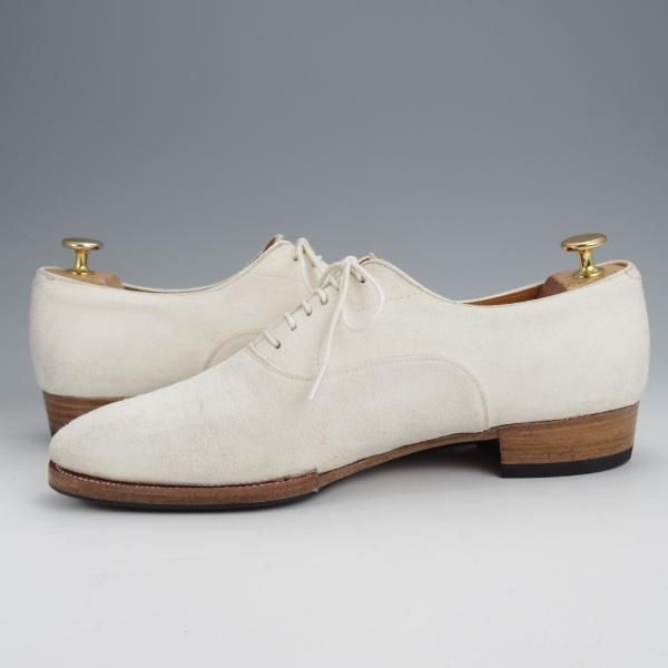 極上★Oriental/オリエンタル SIZE 8【定価￥59,400-★鹿革(バックスキン/藤岡勇吉本店)/ベベルドグッドイヤー】プレーントゥ/白★j790