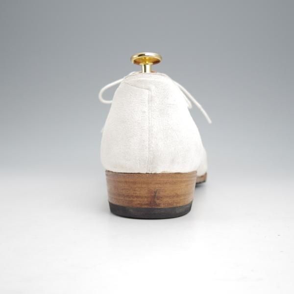 極上★Oriental/オリエンタル SIZE 8【定価￥59,400-★鹿革(バックスキン/藤岡勇吉本店)/ベベルドグッドイヤー】プレーントゥ/白★j790