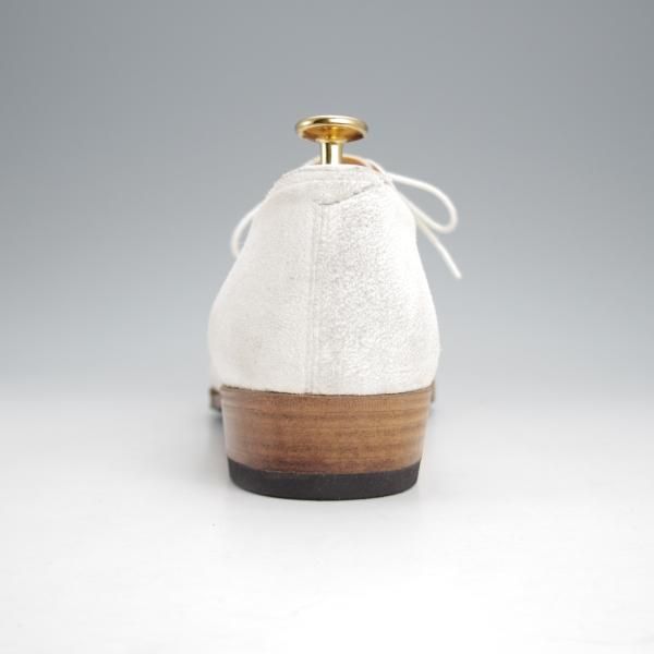 極上★Oriental/オリエンタル SIZE 8【定価￥59,400-★鹿革(バックスキン/藤岡勇吉本店)/ベベルドグッドイヤー】プレーントゥ/白★j790