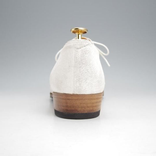 極上★Oriental/オリエンタル SIZE 8【定価￥59,400-★鹿革(バックスキン/藤岡勇吉本店)/ベベルドグッドイヤー】プレーントゥ/白★j790