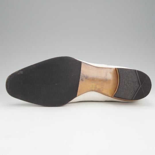 極上★Oriental/オリエンタル SIZE 8【定価￥59,400-★鹿革(バックスキン/藤岡勇吉本店)/ベベルドグッドイヤー】プレーントゥ/白★j790