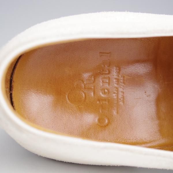 極上★Oriental/オリエンタル SIZE 8【定価￥59,400-★鹿革(バックスキン/藤岡勇吉本店)/ベベルドグッドイヤー】プレーントゥ/白★j790