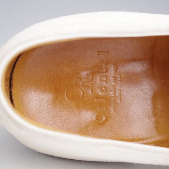 極上★Oriental/オリエンタル SIZE 8【定価￥59,400-★鹿革(バックスキン/藤岡勇吉本店)/ベベルドグッドイヤー】プレーントゥ/白★j790