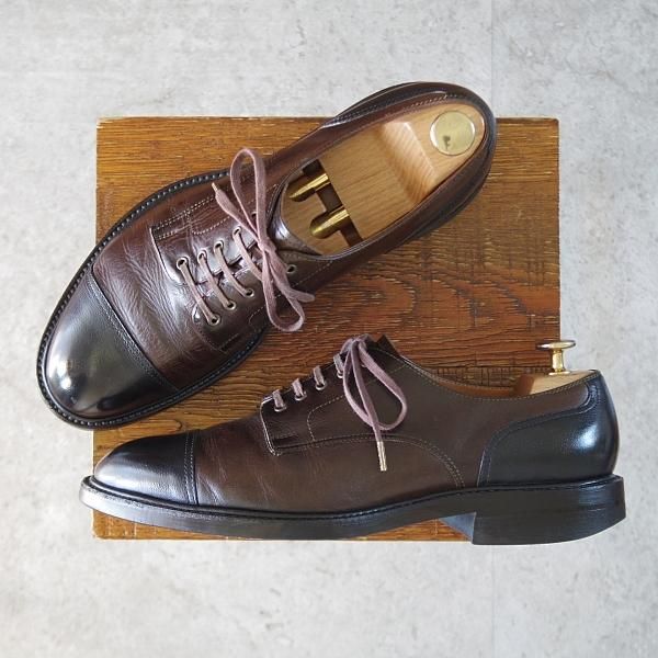 ★(神奈川)ディライトフル・ツール UK7程度【ハンドソーンウェルテッド製法★(神戸)ANCHOR BRIDGE製】濃茶×黒/delightful tool★j791